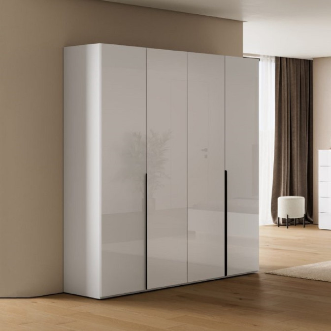 Шафа 4Дв без дзеркала Міла / Mila Глянець Білий MiroMark MA-24-WB