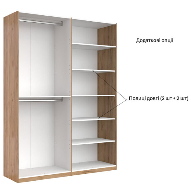 Шафа 4Дв без дзеркала Міла / Mila Глянець Білий MiroMark MA-24-WB