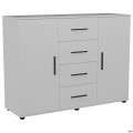 Комод City-423 четыре ящика две двери (1340х420х1000Н) Белый AMF
