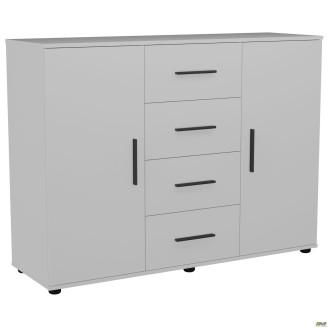 Комод City-423 четыре ящика две двери (1340х420х1000Н) Белый AMF