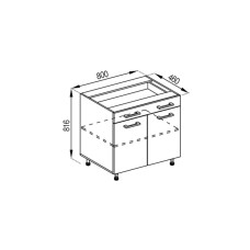 Кухонная секция нижняя Н 80 ДШ LUX Марта Мир мебели