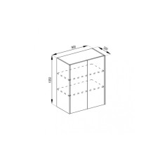 Кухонная секция верхняя В 90 2Д Графити Мир мебели