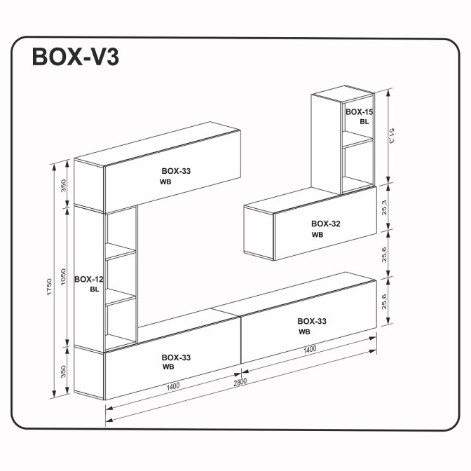 Комплект у вітальню BOX V3 MiroMark