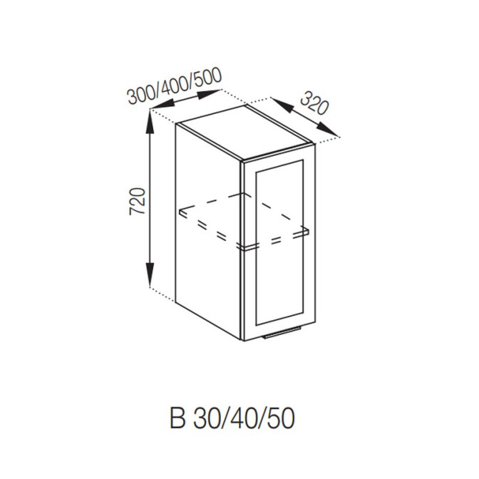 Кухонная секция верхняя В 40 Анна Мир мебели