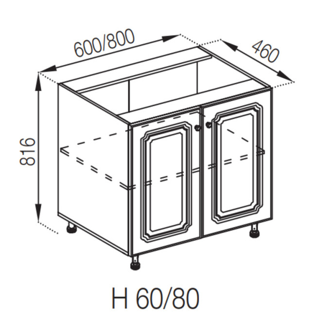 Кухонна секція нижня Н 60 Валенсія Світ меблів
