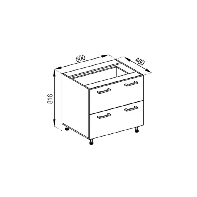 Кухонная секция нижняя Н 80 Ш FAVORIT Марта Мир мебели
