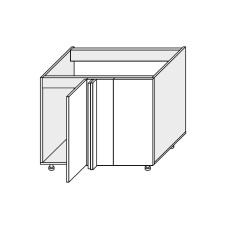 Кухонна секція Мері нижня Кут Н 90° 1000х600/820 1дв MR-098W/9003gl MiroMark