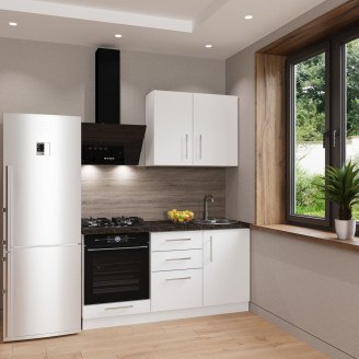 Кухня готова ДСП 2 Класик 1,6 м вбудована плита, окрема витяжка, з ручками Senam Кухня готова ДСП 2 Класик 1,6 м вбудована плита, окрема витяжка, з ручками Senam