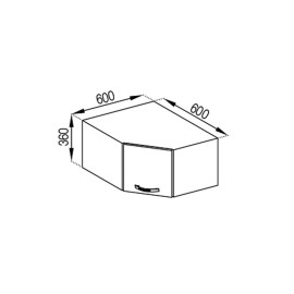 Кухонная секция антресоль А 60*60 Прованс Мир мебели