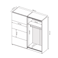Шафа-купе з дзеркалом 2,0x2,1 Белла / Bella Глянець Білий MiroMark BL-15-WB