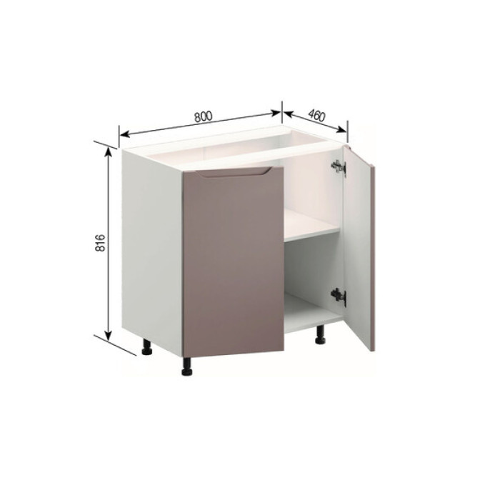 Кухонная секция нижняя Н 80 Зарина Мир мебели