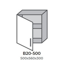 Кухонна секція В20-500 верхня 500 фасад 554 Оптима Еверест  
