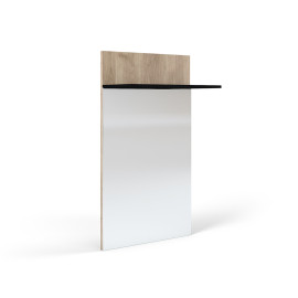 Зеркало Дуб Белый / Черный Амбре Мир Мебели