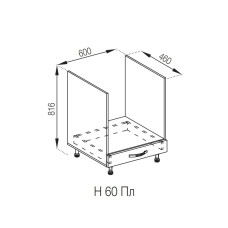 Кухонная секция нижняя Н 60Пл LUX Прованс Мир мебели