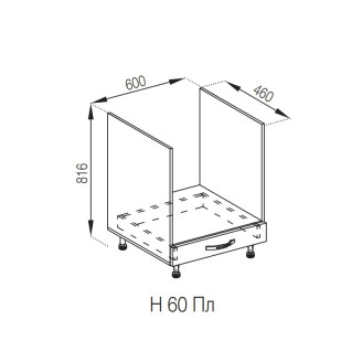Кухонна секція нижня Н 60Пл LUX Прованс Світ меблів