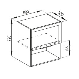 Кухонна секція верхня 60 Б п/мікрохв. Анна Світ меблів