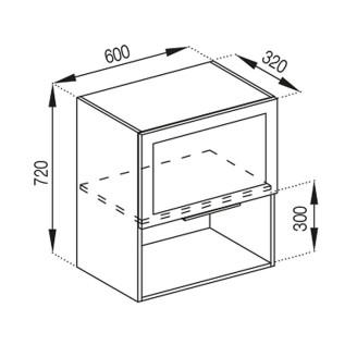 Кухонна секція верхня 60 Б п/мікрохв. Анна Світ меблів