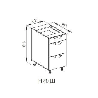 Кухонная секция нижняя Н 40Ш FAVORIT Адель Люкс Мир мебели Кухонная секция нижняя Н 40Ш FAVORIT Адель Люкс Мир мебели