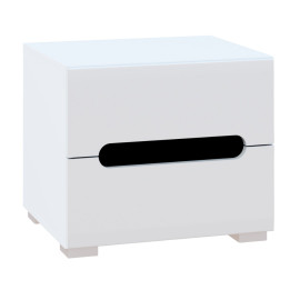 Тумба нічна Глянець Білий / Чорний Б'янко Світ Меблів 