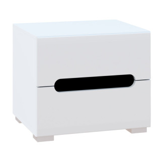 Тумба нічна Глянець Білий / Чорний Б'янко Світ Меблів 
