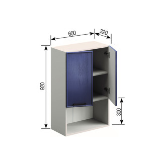 Кухонная секция верхняя В 60 2Д п/мікрохв. (920) Ариэль Мир мебели