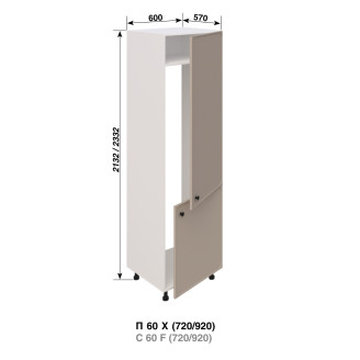 Кухонная секция пенал П 60 Х (720) Сью Мир мебели