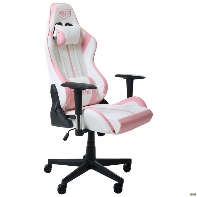 Кресло VR Racer Original Grand белый/розовый AMF