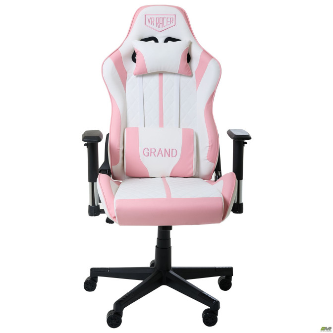 Кресло VR Racer Original Grand белый/розовый AMF