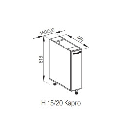 Кухонная секция нижняя Н 20 карго LUX Доминика Мир мебели