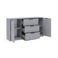 Комод 2Дв 3Ящ Рома Колор / Roma Color Глянец Серая Лава MiroMark RС-166-GL