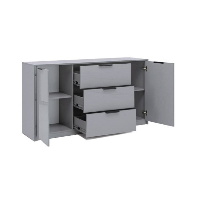 Комод 2Дв 3Ящ Рома Колор / Roma Color Глянец Серая Лава MiroMark RС-166-GL