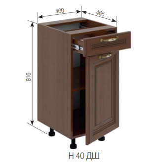 Кухонная секция нижняя Н 40 ДШ LUX Роксана Мир мебели Кухонная секция нижняя Н 40 ДШ LUX Роксана Мир мебели