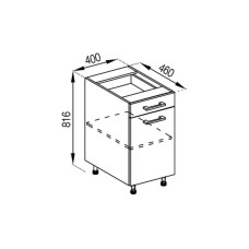 Кухонная секция нижняя Н 40 ДШ FAVORIT Марта Мир мебели 