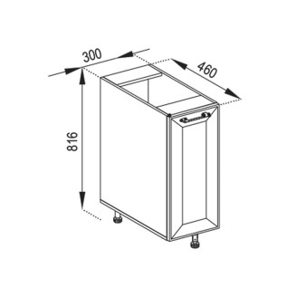 Кухонна секція нижня Н 30 карго Марго Світ меблів
