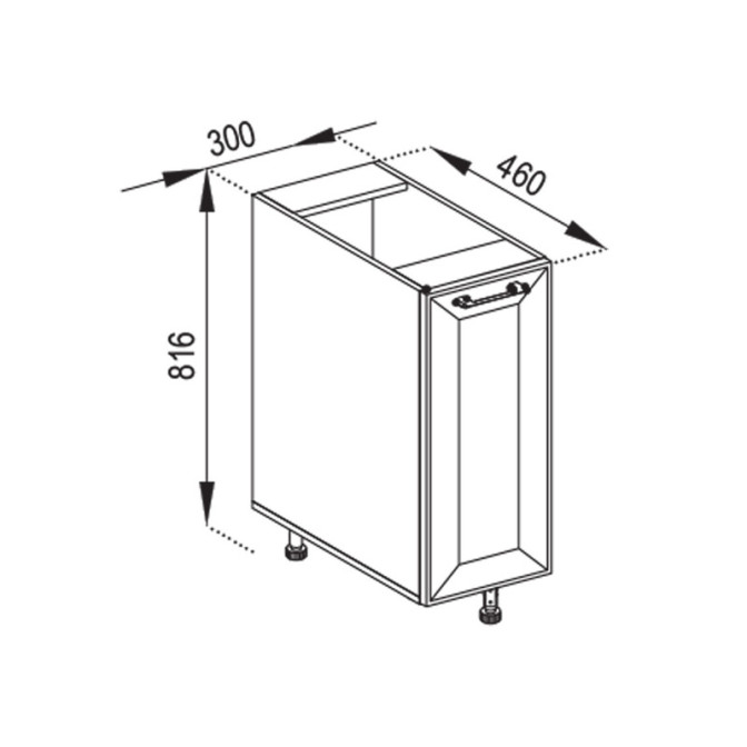 Кухонная секция нижняя Н 30 карго Марго Мир мебели