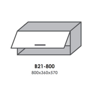 Кухонна секція В21-800 верхня 800 горизонт 550 висота 360 один фасад Модерн Еверест  
