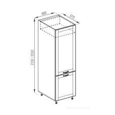 Кухонная секция пенал П 60 Х (h-920) Доминика Мир мебели