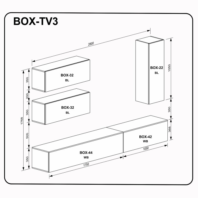 Комплект в гостиную BOX TV3 MiroMark