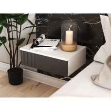 Тумба прикроватная Лина Белый / Графит Мир Мебели