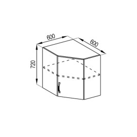 Кухонна секція верхня 60*60 Прованс Світ меблів