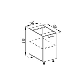 Кухонная секция нижняя Н 30 Адель Мир мебели