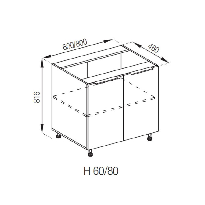 Кухонная секция нижняя Н 60 Алиса Мир мебели