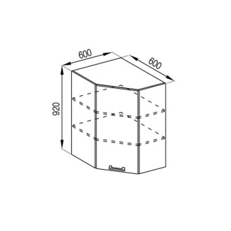Кухонная секция верхняя 60*60 (h-920) Марта Мир мебели