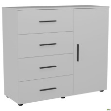 Комод City-421R четыре ящика одна дверь (1120х420х1000Н) Белый AMF