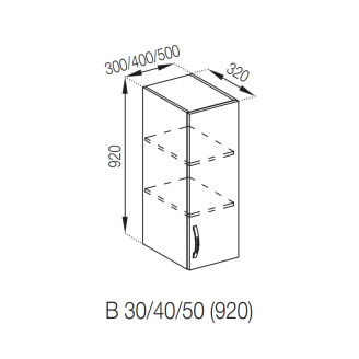 Кухонна секція верхня В 50 (h-920) Прованс Світ меблів Кухонна секція верхня В 50 (h-920) Прованс Світ меблів