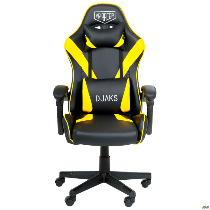 Кресло VR Racer Dexter Djaks черный/желтый AMF