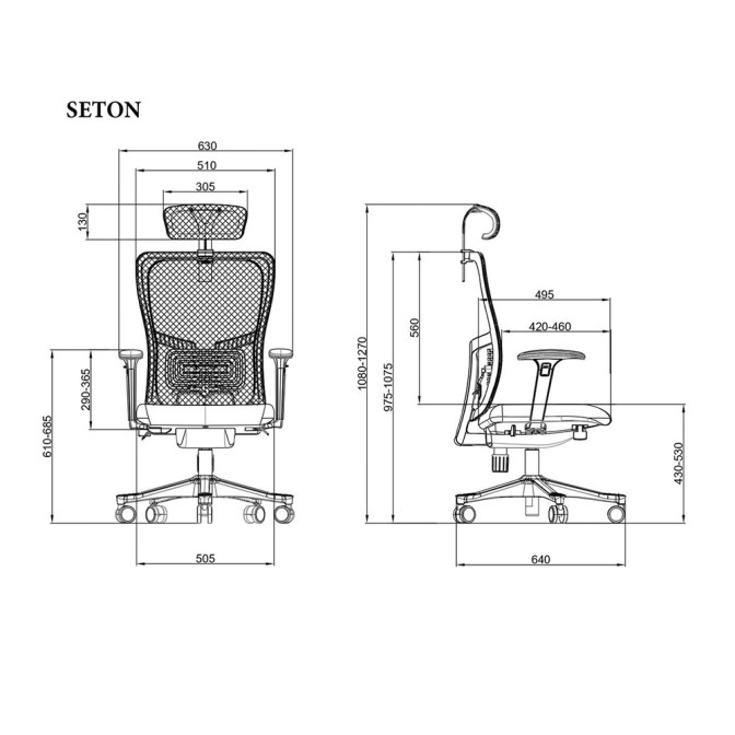 Крісло офісне Seton Intarsio