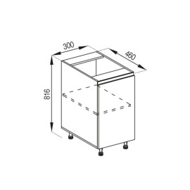 Кухонна секція нижня Н 30 Влада Світ меблів