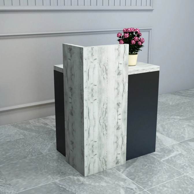 Ресепшин-3 стол стойка Дуб Крафт Белый Гамма стиль