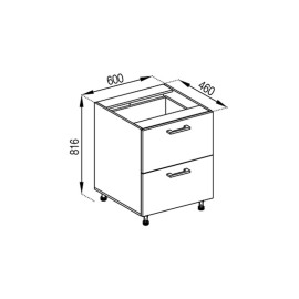 Кухонная секция нижняя Н 60 Ш LUX Марта Мир мебели 